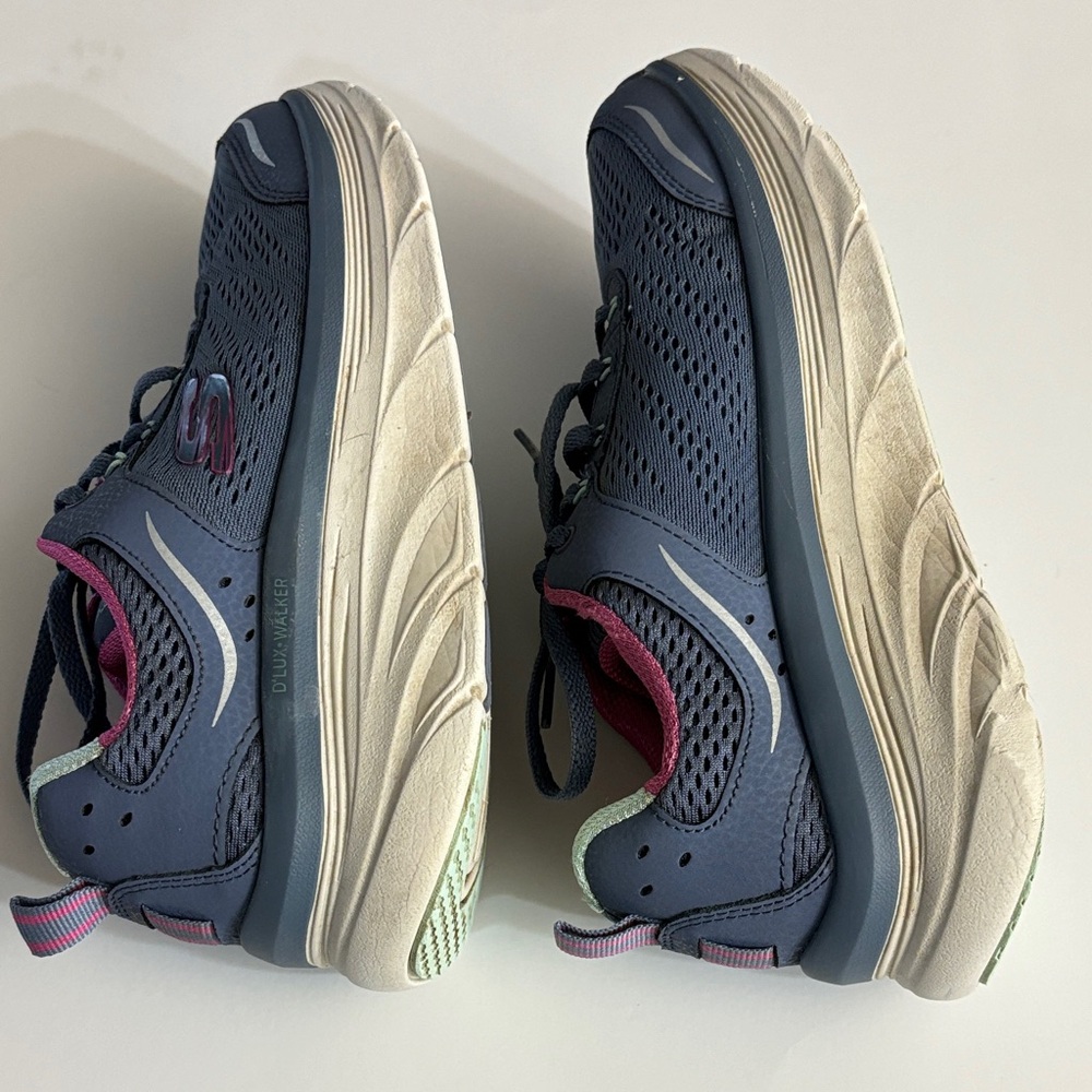 Skechers Blue and Pink Air Cooled Memory Foam Relaxed Fit Women’s Shoes 8.5 - Picture 7 of 9